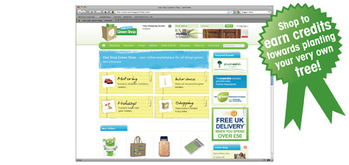 One Stop Green Shop - website homepage.