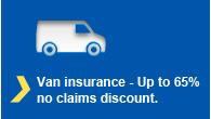 Van insurance - up to 65% no claims discount
